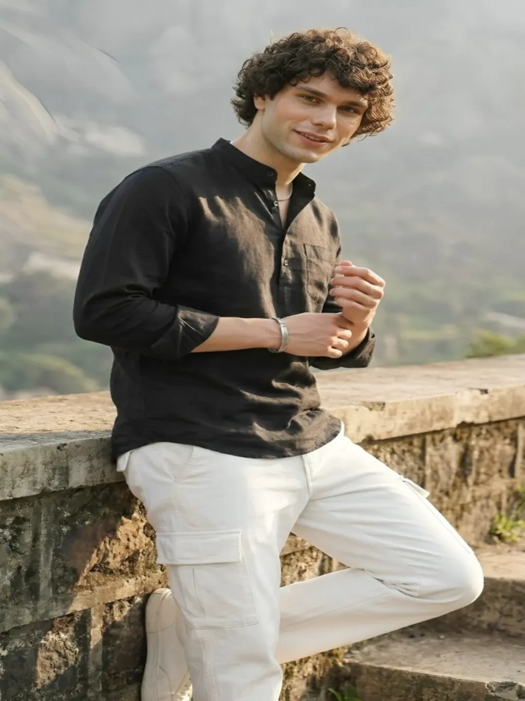 Mens  Short Kurta Casual Ethnic Wear